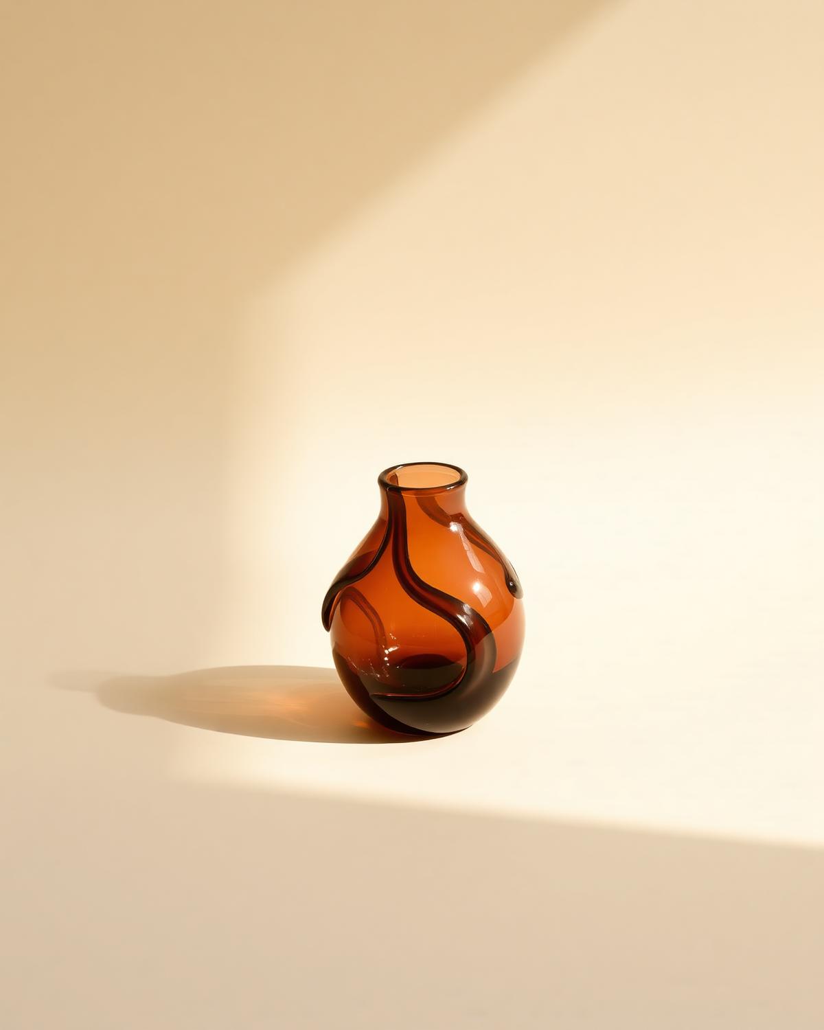 Amber Hand-Blown Vessel